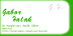 gabor halak business card